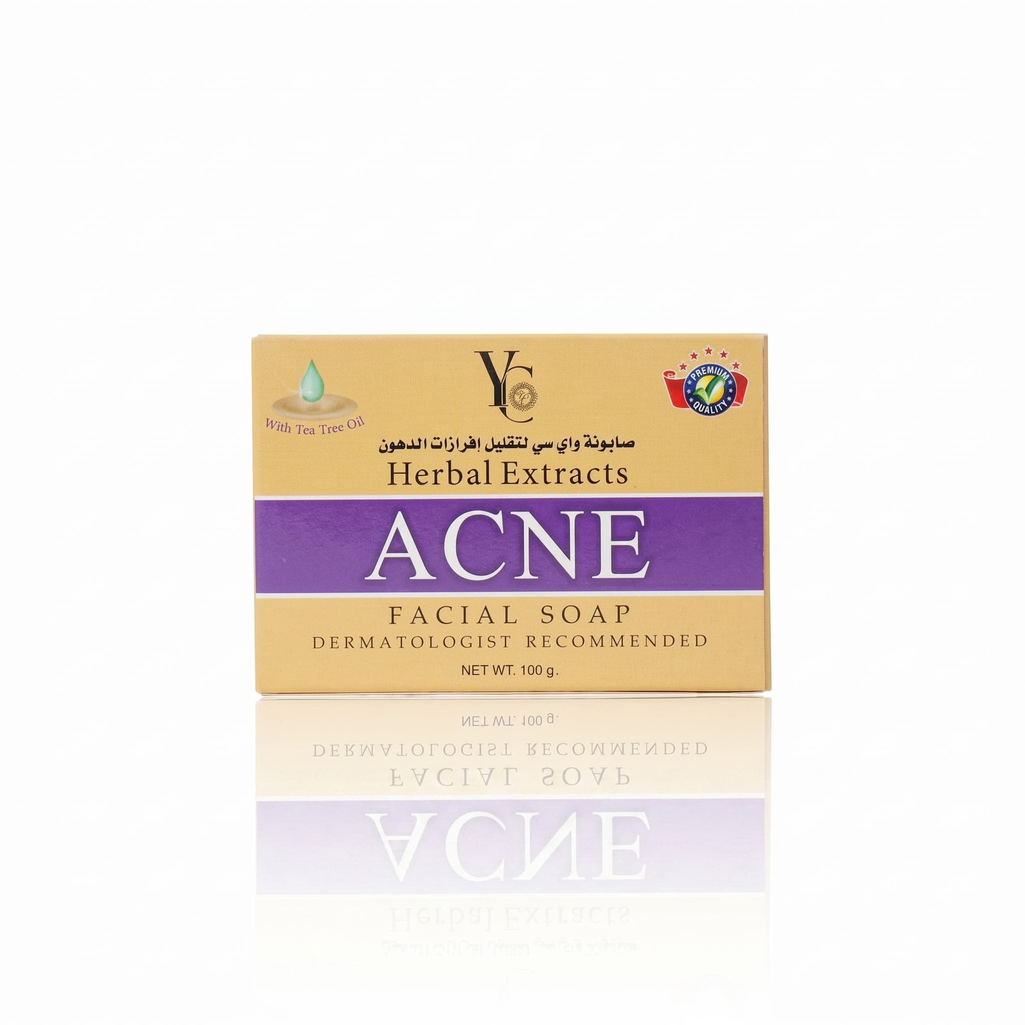 YC Acne Facial Soap with Tea Tree Oil (Herbal Extracts) 100g