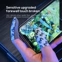 MEMO FS02 1 Pair Mobile Game Gloves for PUBG Breathable Finger Sleeve Sweatproof Fingertips Anti-slip Silver Fiber Gaming Cover