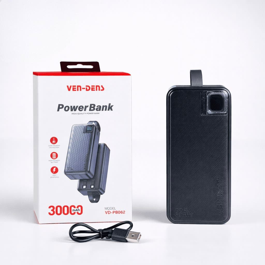 VEN-DENS 30000mAh Power Bank - Fast Charging Portable Charger